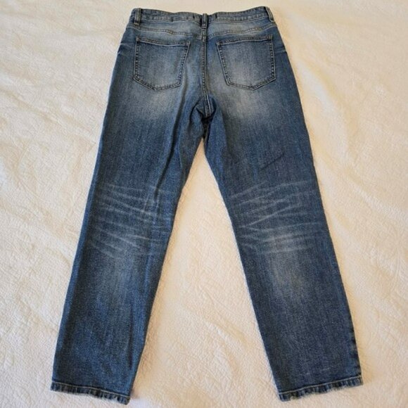 Eunina Women's Super High Rise Mom Jeans Size 15 Blue Denim Ankle Tyler Stretchy - Picture 11 of 14